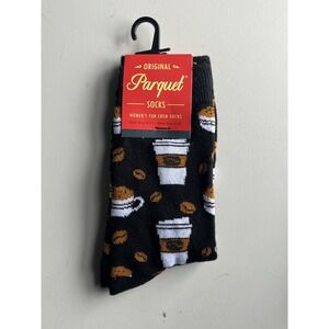 New Ladies Coffee Cup Bean Novelty Socks Parquet SIZE 4-10 Gifts